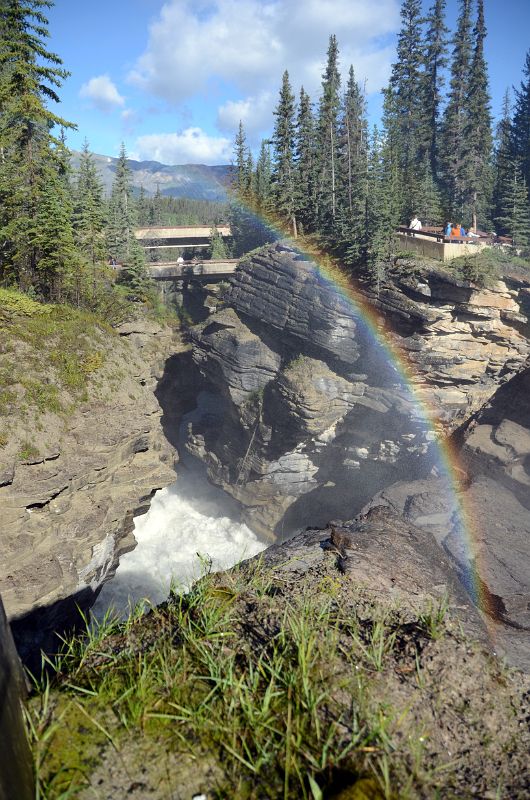18 Rainbow Over Walkway Near Athabasca Falls On Icefields Parkway